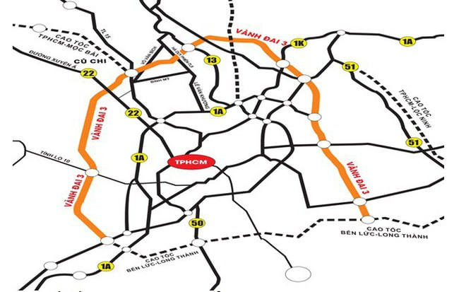Road map of Ring Road 4 - SAIGON ECO LAKE